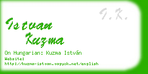 istvan kuzma business card